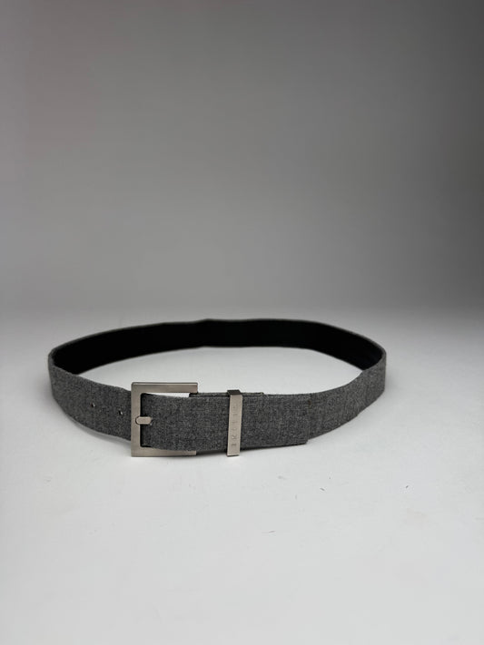 Vintage Celine Paris Leather belt grey