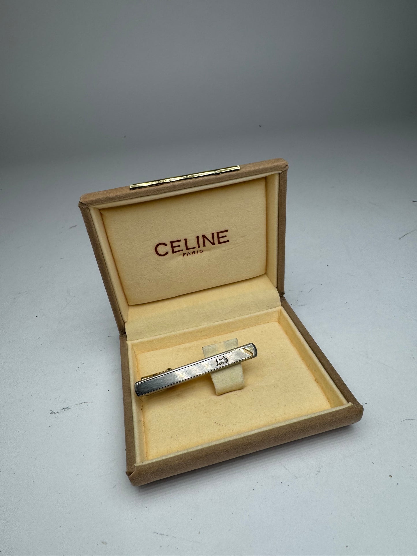 Vintage Celine Paris Money/Tie Clamp Silver Gold