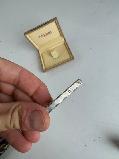 Vintage Celine Paris Money/Tie Clamp Silver Gold