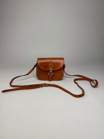 Vintage Courreges Leather Crossbody / Shoulder Bag Brown
