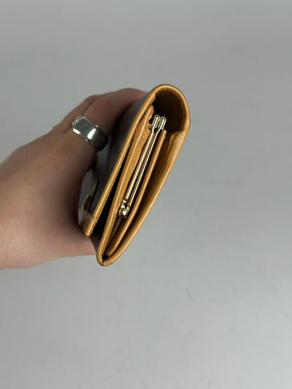 Vintage Celine Paris monogram leather wallet