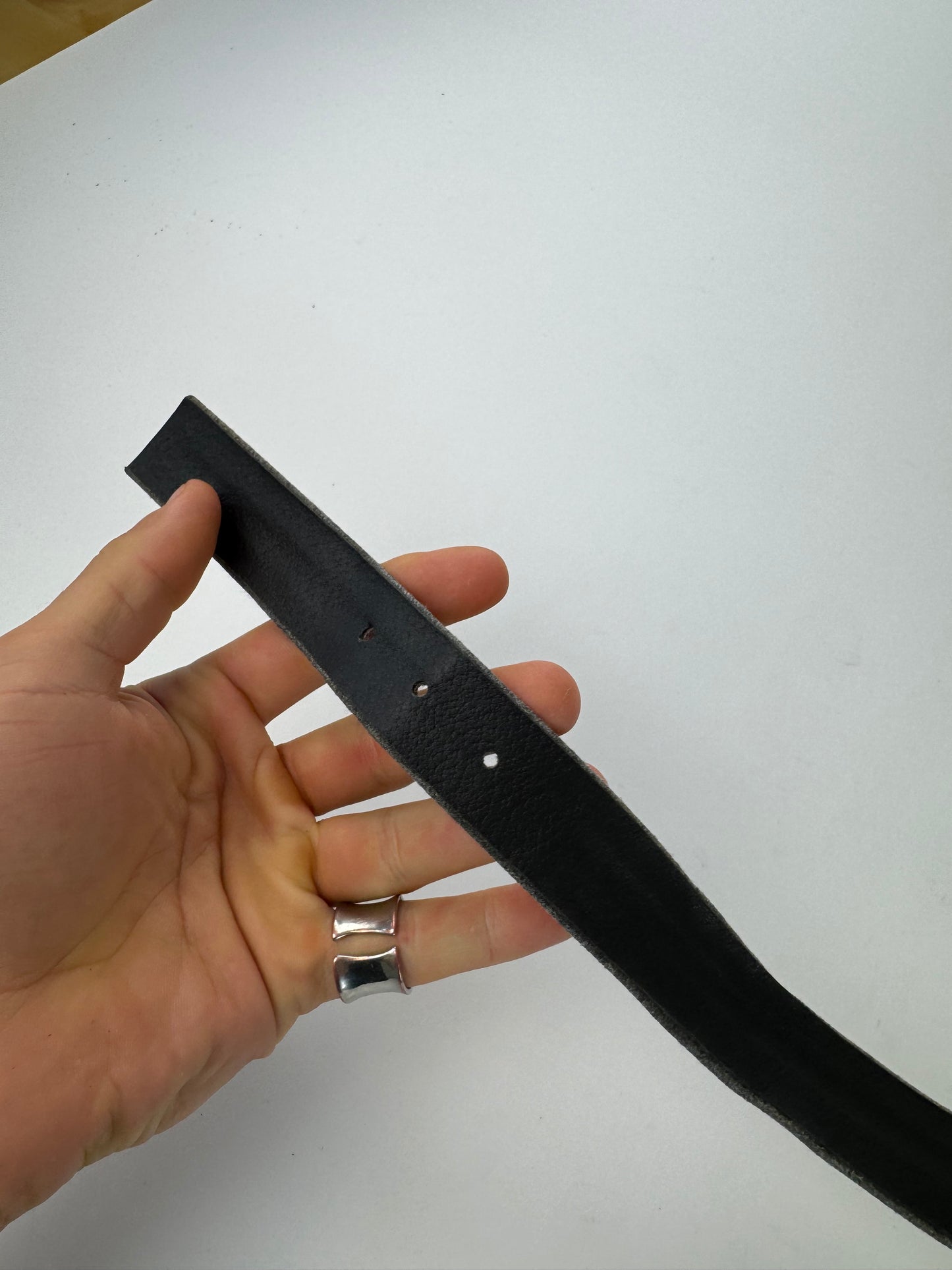 Vintage Celine Paris Leather belt grey