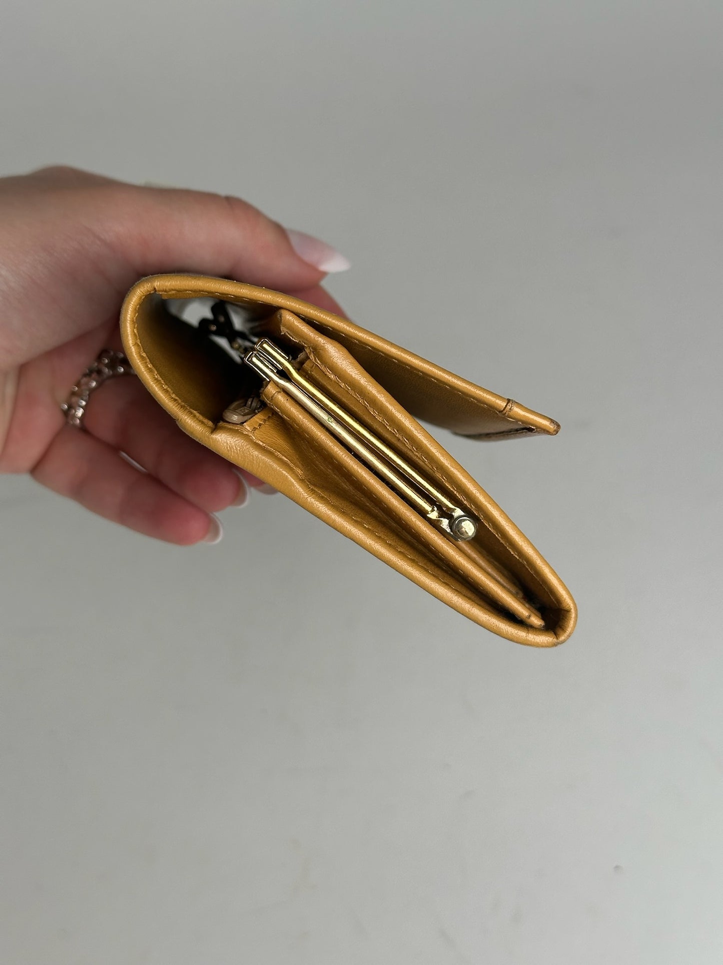 Vintage Celine Paris monogram leather wallet