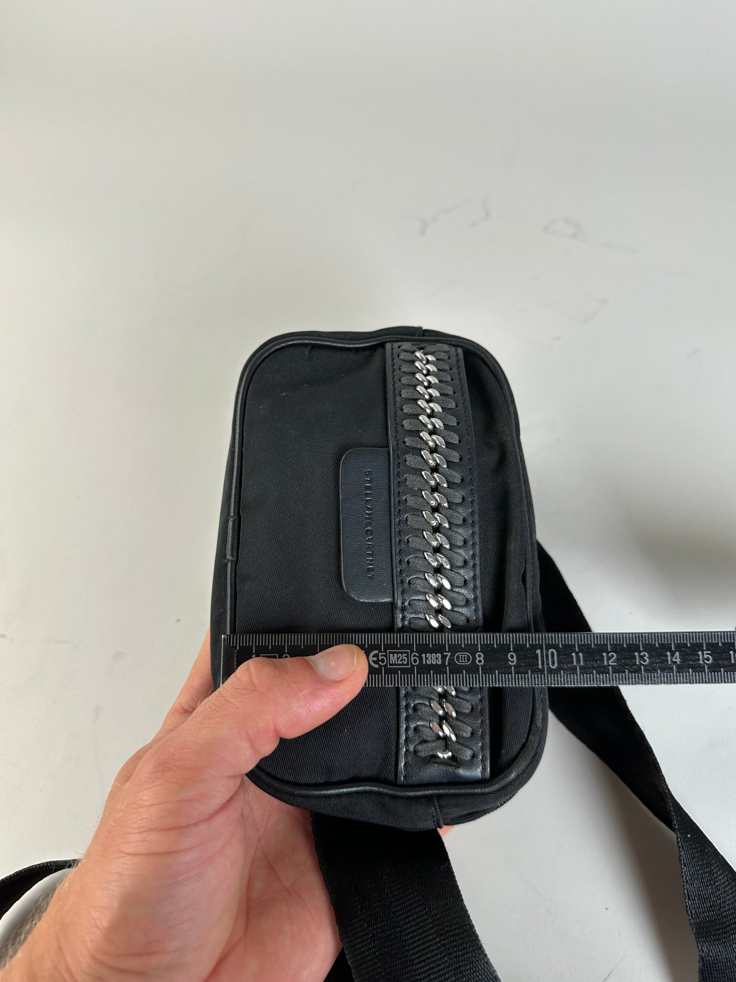 Vintage Stella McCartney Nylon Crossbody Bag Black Silver