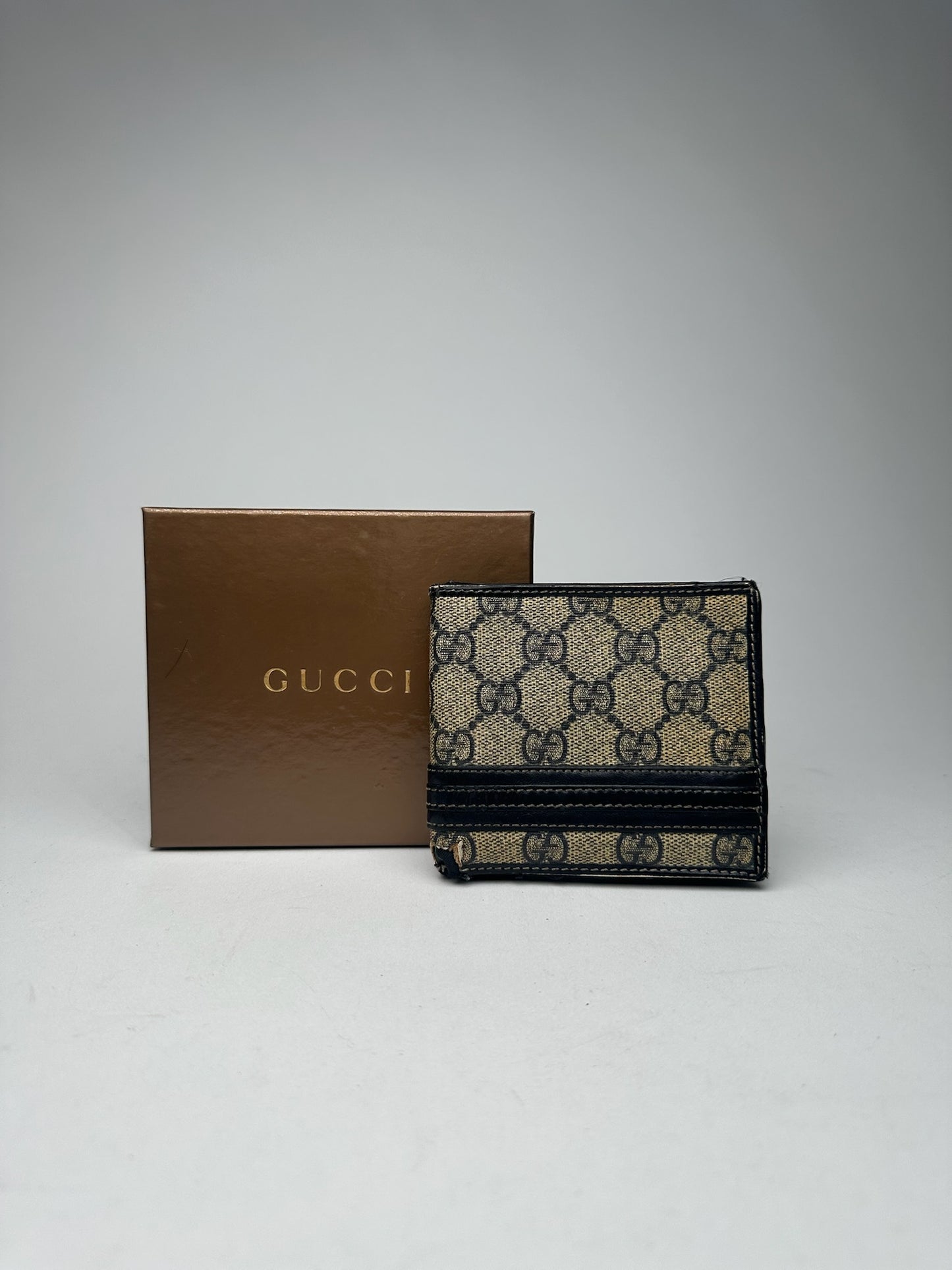 Vintage Gucci Ophidia Monogram Leather Wallet