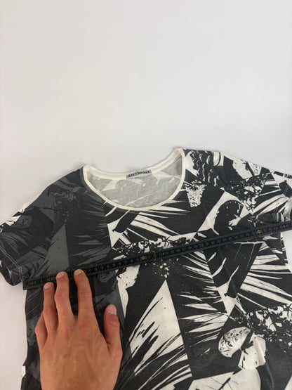 Vintage Issey Miyake Geometric Palm Print Cotton Top Late 2000s M