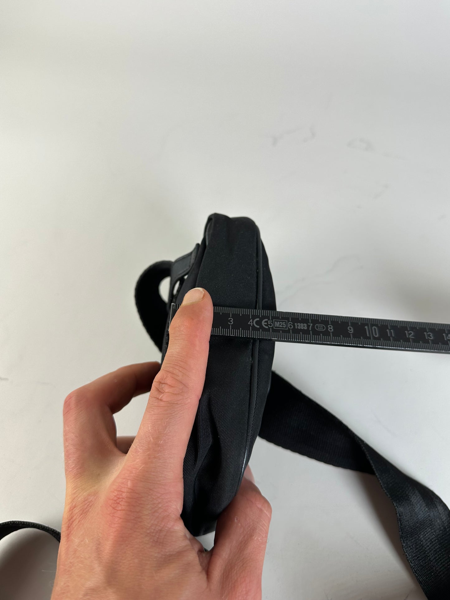Vintage Stella McCartney Nylon Crossbody Bag Black Silver