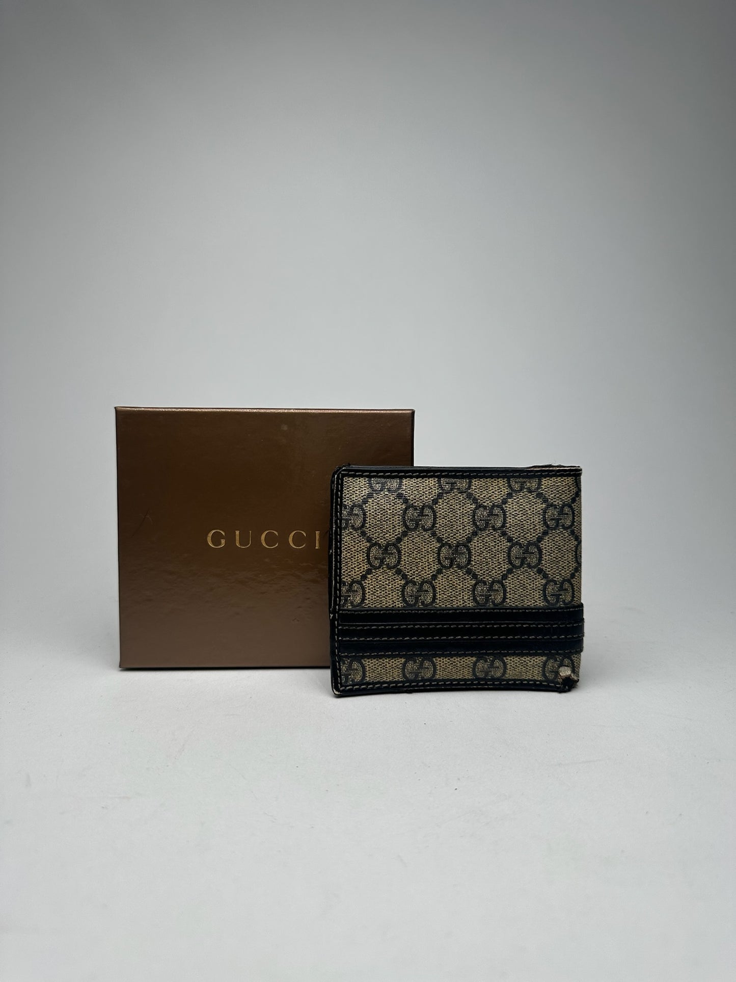 Vintage Gucci Ophidia Monogram Leather Wallet