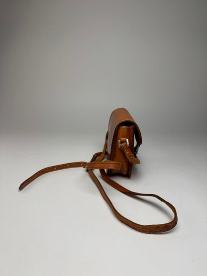 Vintage Courreges Leather Crossbody / Shoulder Bag Brown