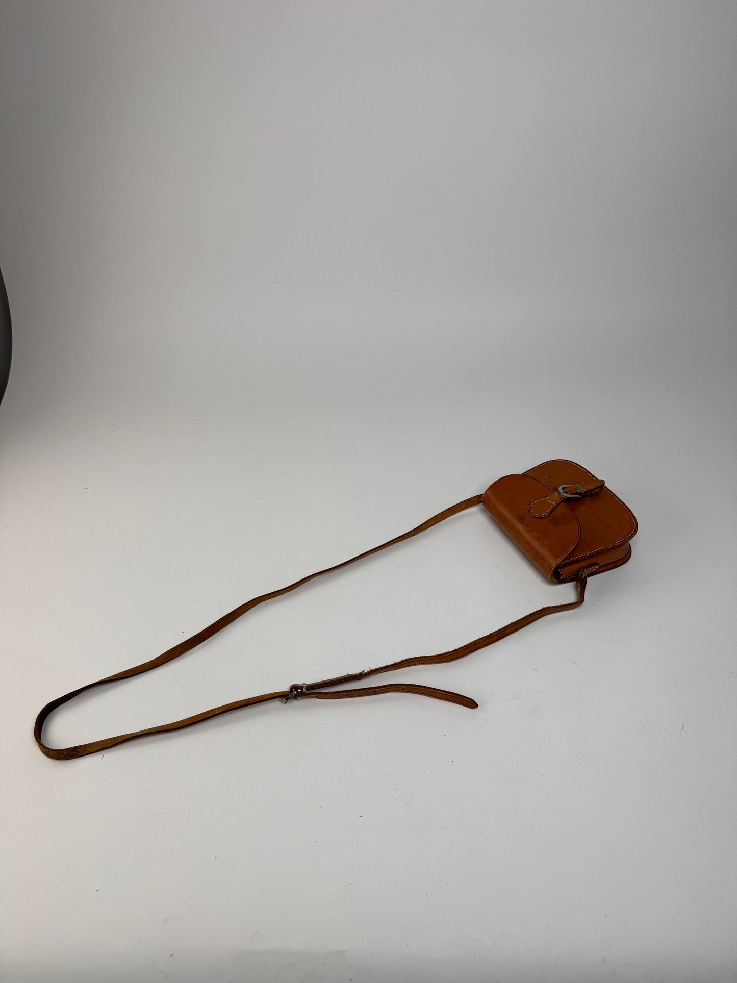 Vintage Courreges Leather Crossbody / Shoulder Bag Brown