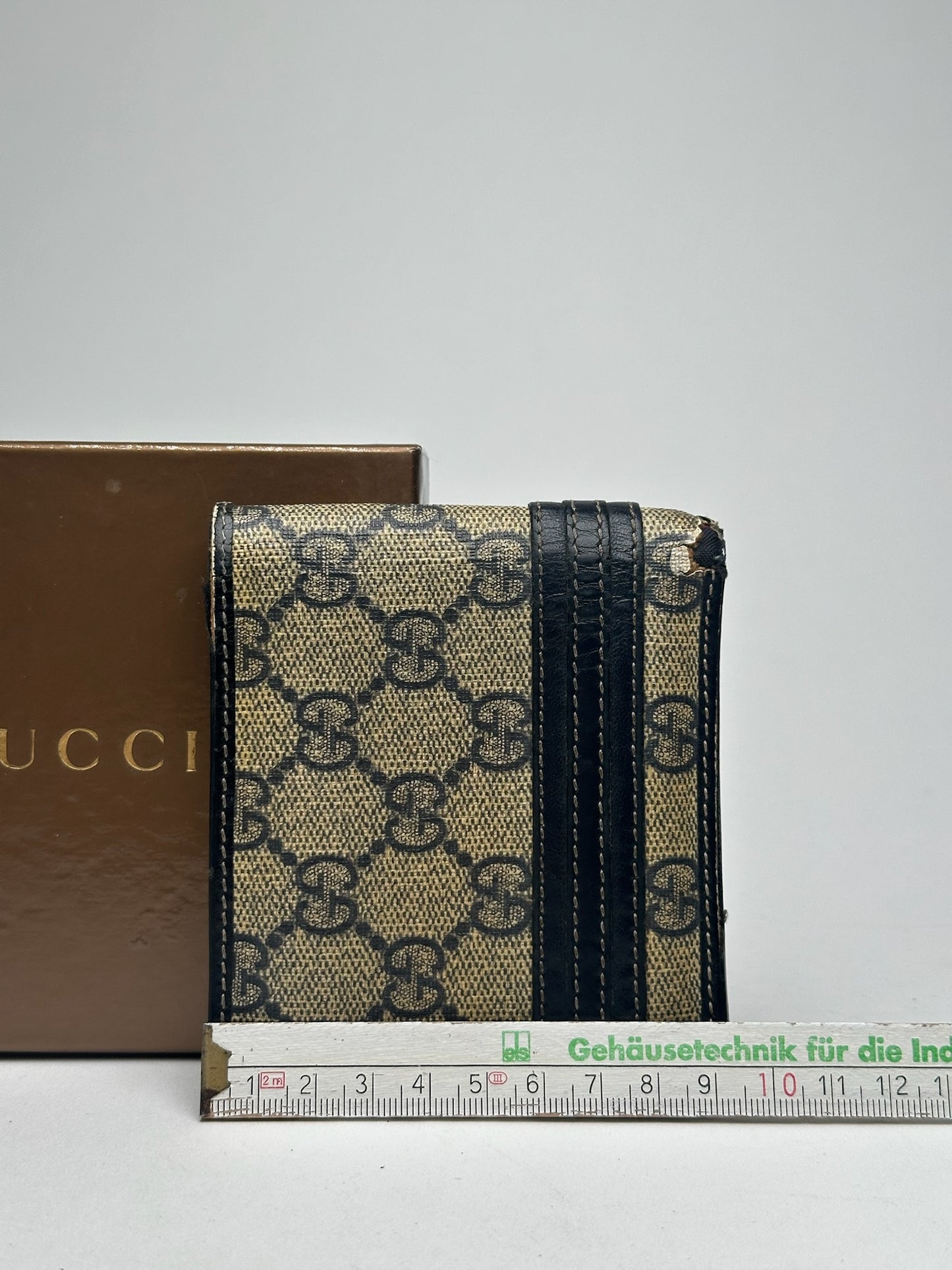 Vintage Gucci Ophidia Monogram Leather Wallet