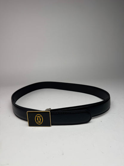 Vintage Cartier Leather belt black