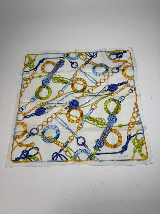 Vintage Celine Multicolor Scarf 