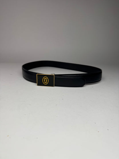 Vintage Cartier Leather belt black
