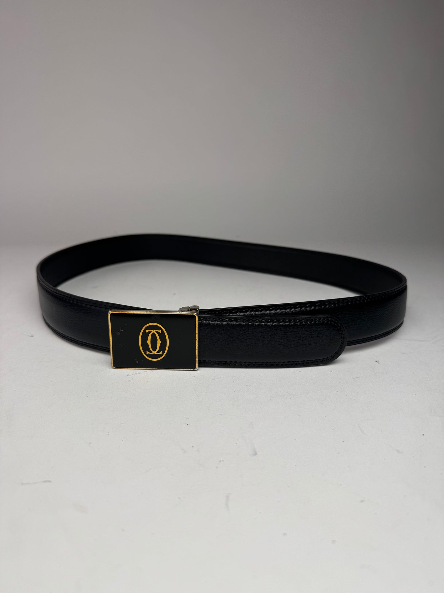 Vintage Cartier Leather belt black
