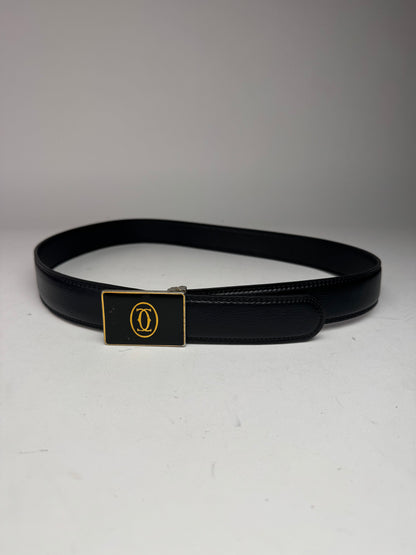Vintage Cartier Leather belt black