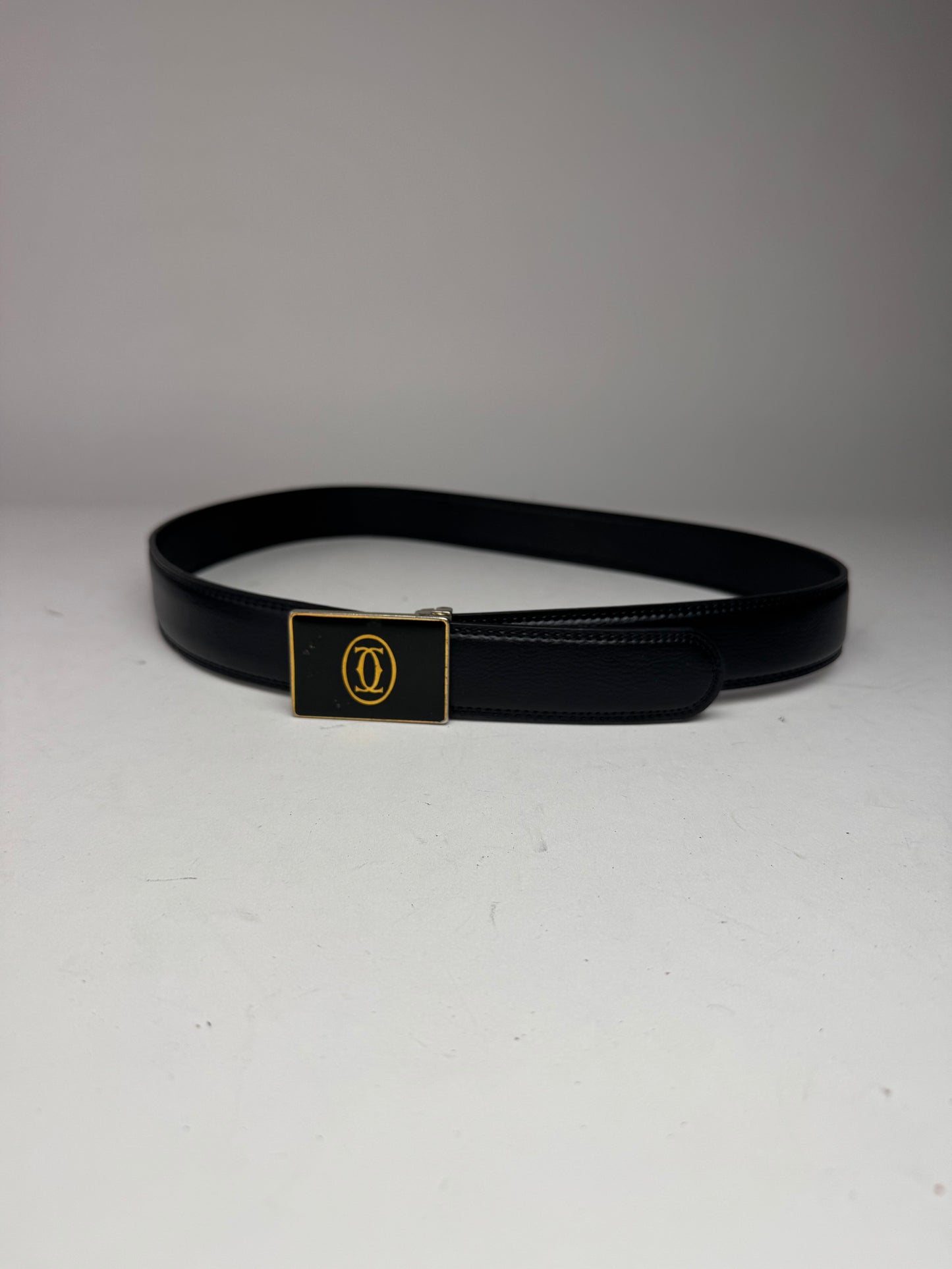 Vintage Cartier Leather belt black