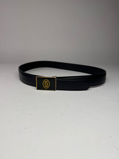 Vintage Cartier Leather belt black
