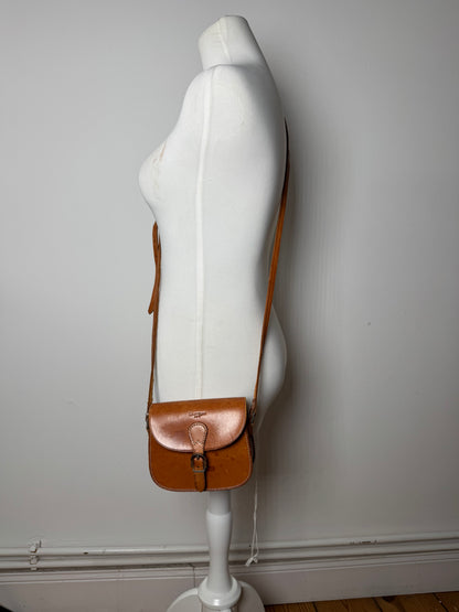 Vintage Courreges Leather Crossbody / Shoulder Bag Brown