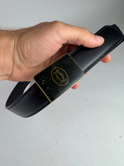 Vintage Cartier Leather belt black
