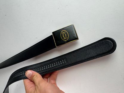 Vintage Cartier Leather belt black