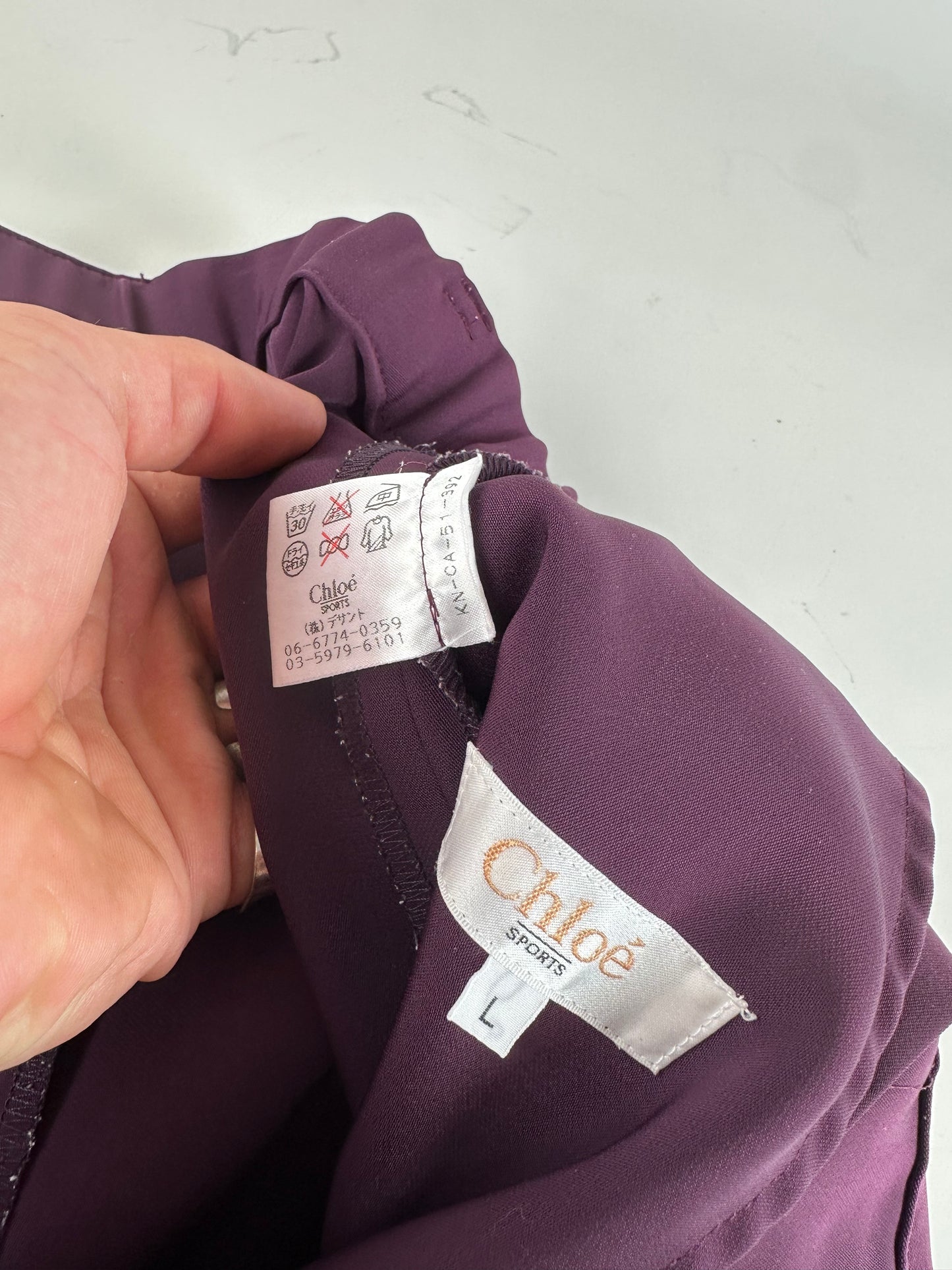 Vintage Chloe Tailored Trousers Purple S