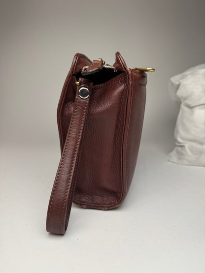 Vintage Balenciaga Leather Clutch Brown