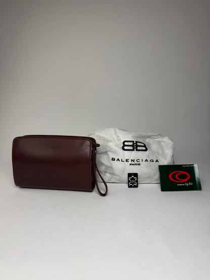 Vintage Balenciaga Leather Clutch Brown