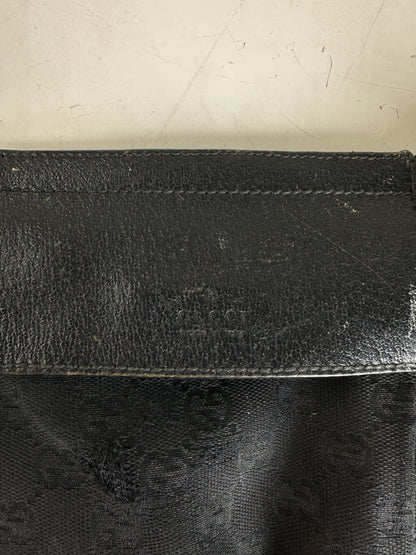 Vintage Gucci GG Supreme Belt Bag Black Silver