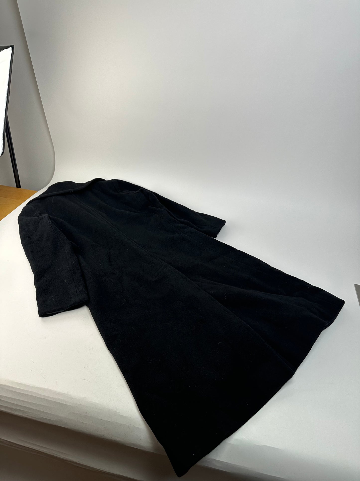 Vintage Givenchy Nouvelle Boutique Wool Long Coat Black S