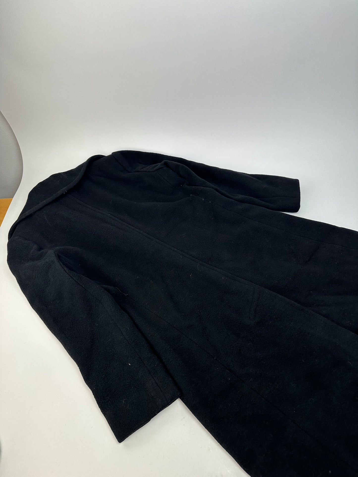Vintage Givenchy Nouvelle Boutique Wool Long Coat Black S