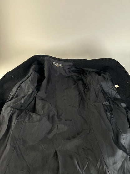 Vintage Givenchy Nouvelle Boutique Wool Long Coat Black S