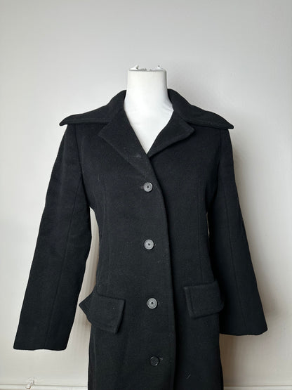 Vintage Givenchy Nouvelle Boutique Wool Long Coat Black S