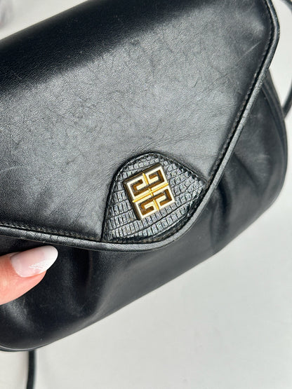Vintage Givenchy 4G leather bag black