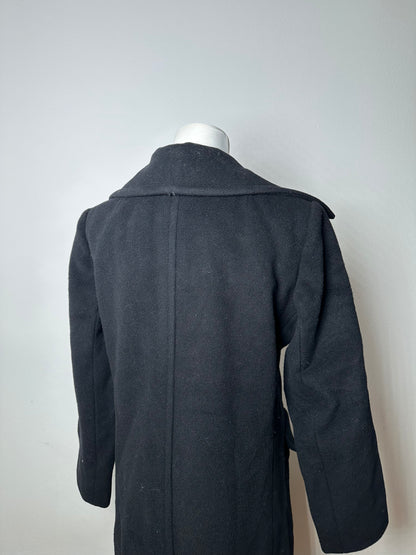 Vintage Givenchy Nouvelle Boutique Wool Long Coat Black S