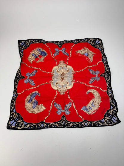 Vintage Celine Scarf red black