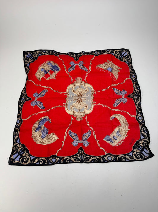 Vintage Celine Scarf red black