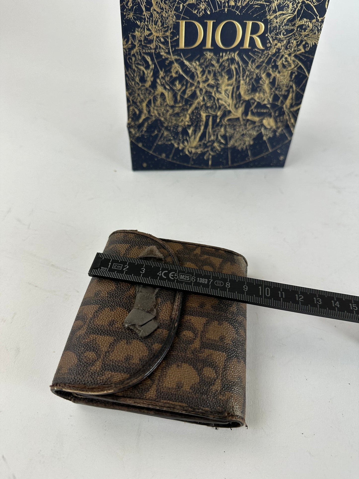 Vintage Dior Oblique Monogram Leather Wallet Brown