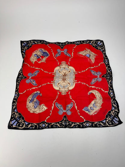 Vintage Celine Scarf red black