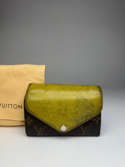 Vintage Louis Vuitton Monogram EPI Leather Wallet Yellow Brown