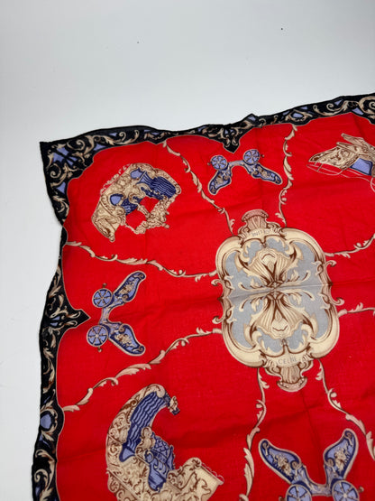 Vintage Celine Scarf red black