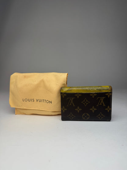Vintage Louis Vuitton Monogram EPI Leather Wallet Yellow Brown