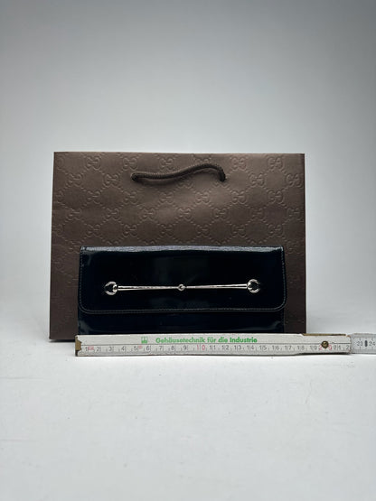 Vintage Gucci patent leather wallet black