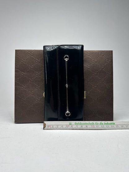 Vintage Gucci patent leather wallet black