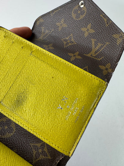 Vintage Louis Vuitton Monogram EPI Leather Wallet Yellow Brown