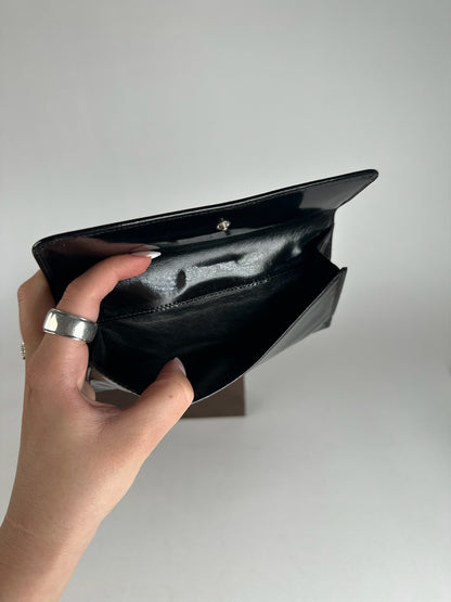 Vintage Gucci patent leather wallet black