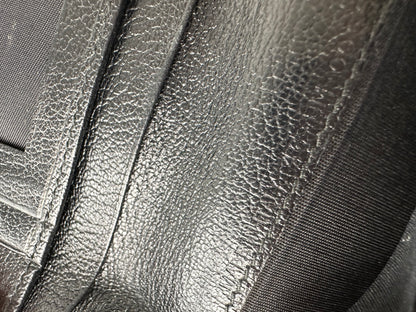 Vintage Dior Leather Canvas Wallet Black Silver