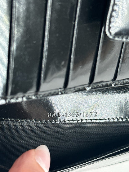 Vintage Gucci patent leather wallet black