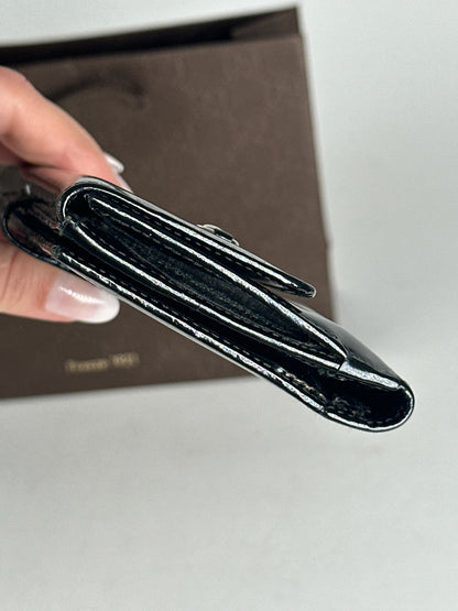 Vintage Gucci patent leather wallet black