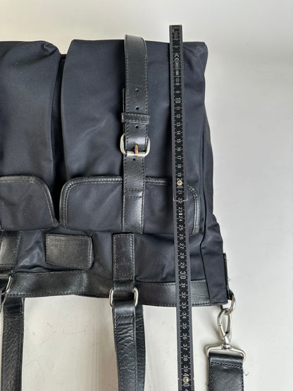 Vintage Burberry Nylon Tote Bag Black Silver